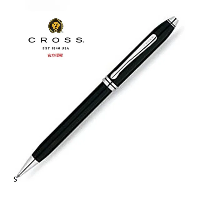 【CROSS】濤聲系列 黑漆白夾原子筆(AT0042TW-4)