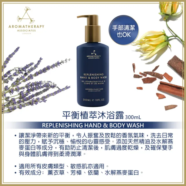 【AA 英國皇家芳療】平衡植萃沐浴露 300mL(Aromatherapy Associates)