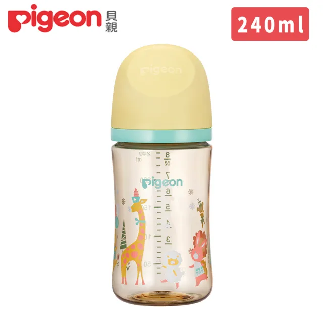 【Pigeon 貝親】第三代母乳實感PPSU奶瓶240ml(PPSU奶瓶 寬口 防脹氣孔 吸附線)