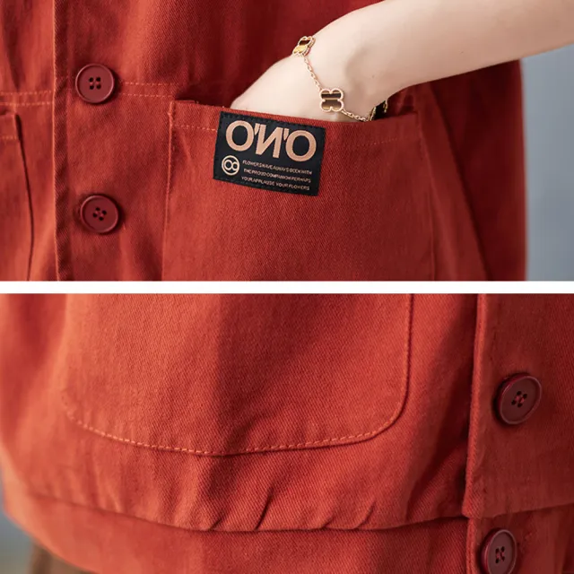 【ACheter】復古純棉寬鬆色開衫V領背心外套#111800(黑/紅/綠)