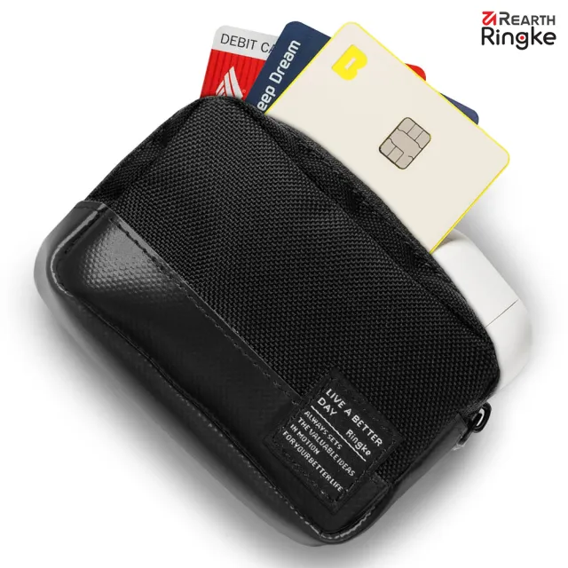 【Ringke】Mini Pouch Tarpaulin Brick 磚型防水布收納袋 附登山扣 黑 藍 黃(Rearth 小物 尼龍 防水布)