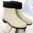 【Taroko】英倫單色彈性防水內裡加絨短筒雨鞋(6色可選)