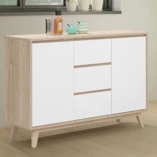【WAKUHOME 瓦酷家具】Kenster原像雙色3.6尺簡約收納餐櫃A010-785