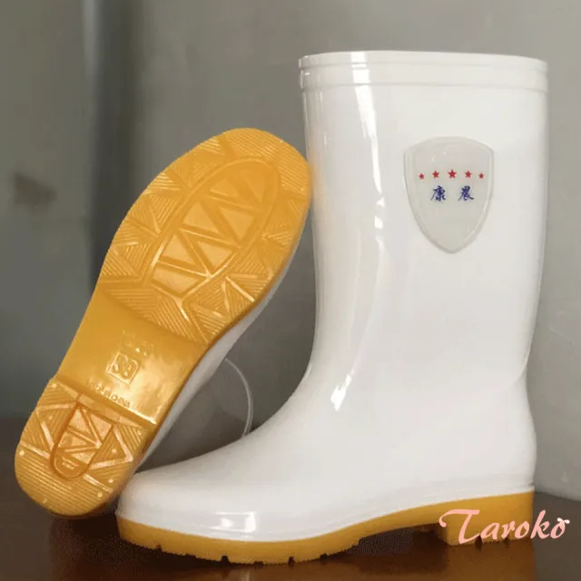 【Taroko】純色工作多功能大碼耐磨中高筒雨鞋(5色可選)