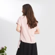 【MASTINA】側綁帶設計連袖短袖襯衫(粉 綠)