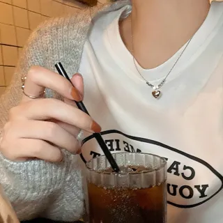 【MoonDy】七夕 包包 s925純銀項鏈 愛心項鍊 女生項鍊 正生純銀項鍊 不掉色項鍊 抗過敏項鍊 女 