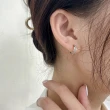 【MoonDy】麻花耳環 純銀耳環 C型耳環 韓國耳環 圈圈耳環  氣質耳環 半圓耳環 個性耳環 小眾質感耳環