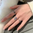 【MoonDy】戒指  925純銀戒指 可調式戒指 女生戒指 方鑽戒指 戒指女生韓版 女友生日禮物 婚禮小禮物