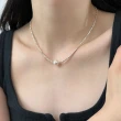 【MoonDy】珍珠項鍊 項鏈 精品 名牌飾品 925純銀項鍊 珍珠碎銀子項鍊 女新款 個性 設計感 鎖骨鏈
