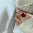 【MoonDy】戒指 戒指女生 925 純銀戒指 瑪瑙戒指 可調式戒指 復古戒指 婚禮小物 女友禮物