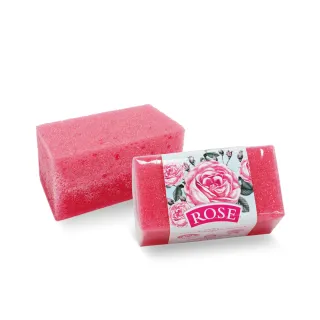 【Bulgarian Rose 保加利亞玫瑰】玫瑰精油去角質海綿皂70g(1入)