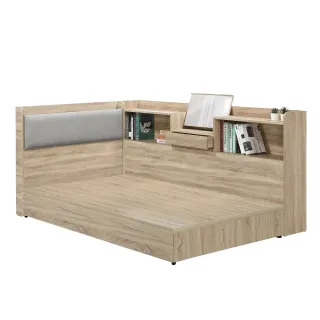 【IHouse】有木 房間3件組-單大3.5尺(插座床頭+床底+收納床邊櫃)