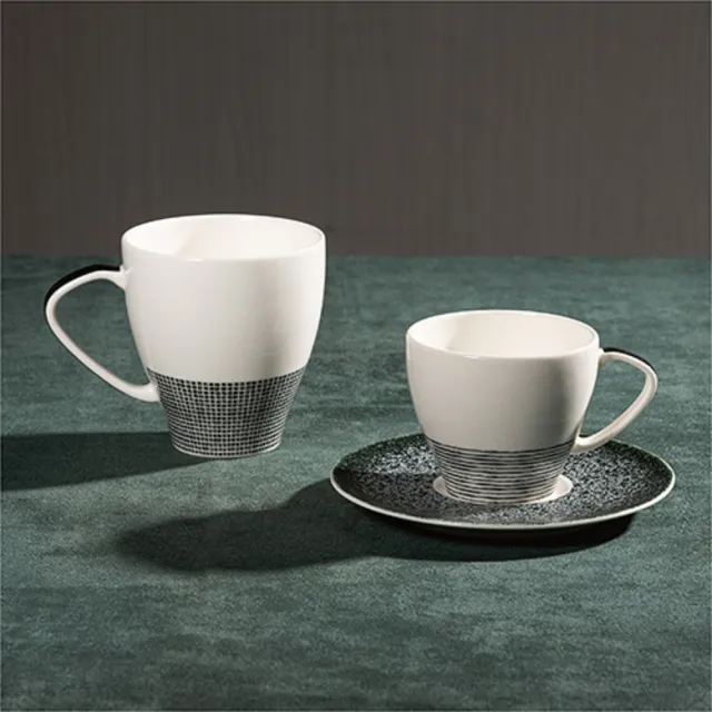 【Royal Porcelain泰國皇家專業瓷器】mono咖啡杯碟組2入組(泰國皇室御用品牌)