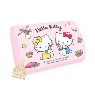 【享夢城堡】MIT卡通記憶午安枕30x20cm(HELLO KITTY LETS PICNIC-粉)