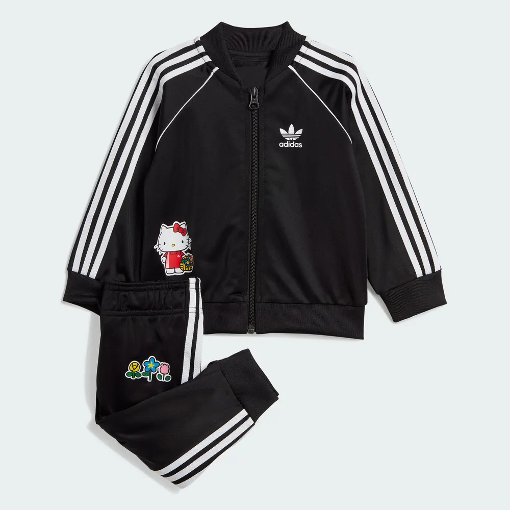 【adidas 愛迪達】HELLO KITTY SST 運動套裝 外套/長褲 嬰幼童裝 - Originals(II0852)