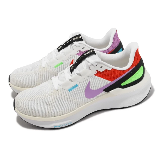 NIKE 耐吉NIKE 耐吉 慢跑鞋 Air Zoom Structure 25 SE 男鞋 白 紅 氣墊 支撐 穩定 緩震(FV4867-100)