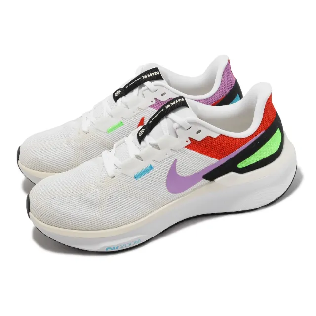 【NIKE 耐吉】慢跑鞋 Air Zoom Structure 25 SE 男鞋 白 紅 氣墊 支撐 穩定 緩震(FV4867-100)