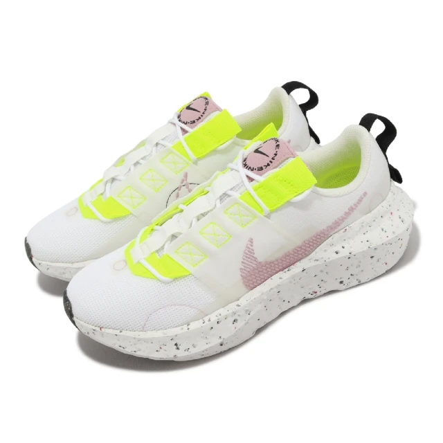 NIKE 耐吉NIKE 耐吉 休閒鞋 Wmns Crater Impact 女鞋 白 粉紅 螢光黃 環保材質 運動鞋(CW2386-102)