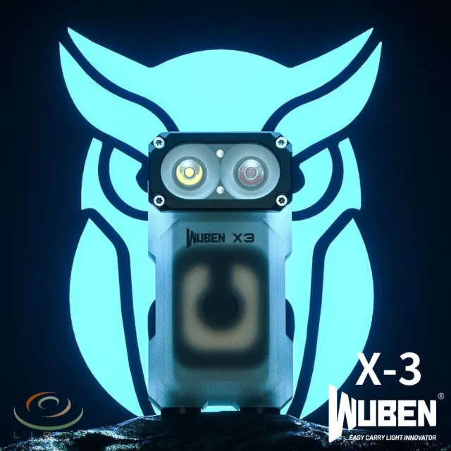 【WUBEN】錸特光電 X3 Owl 充電底座版 700流明(180度轉角手電筒 EDC 迷你 OLED 無線充電 紅白夜光 磁吸)