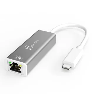 【j5create 凱捷】USB-C to 2.5G超高速外接網路卡-JCE145