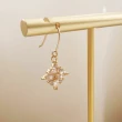【CReAM】Harper 菱形花型閃耀九顆亮鑽飾女耳環(新年 過年 送禮 禮物)