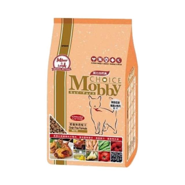 【Mobby 莫比】愛貓無穀配方-鵪鶉  鴨肉 1.5kg*2包組 貓糧、貓飼料、貓乾糧 