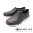 【WALKING ZONE】男 簡約樂福鞋 莫卡辛男鞋(黑)