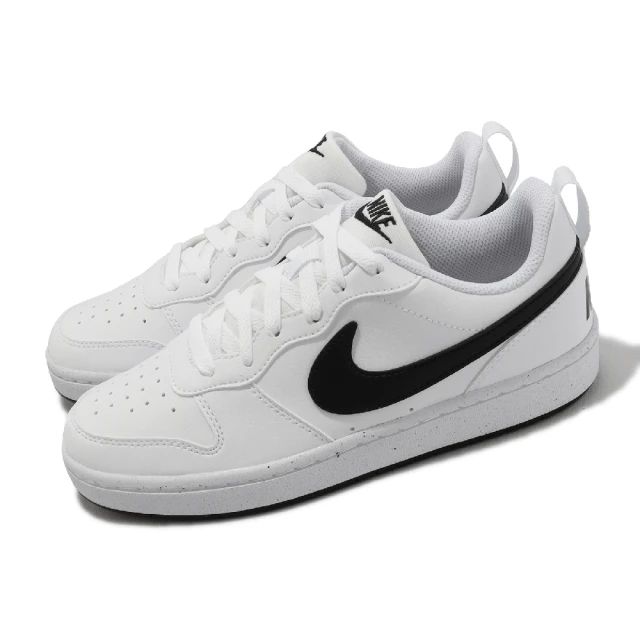 NIKE 耐吉NIKE 耐吉 休閒鞋 Court Borough Low Recraft GS 女鞋 白 黑 皮革 基本款(DV5456-104)