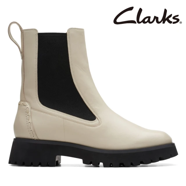 Clarks 女靴 Stayso Rise 現代簡約方頭切爾西靴 短筒靴(CLF74711B)