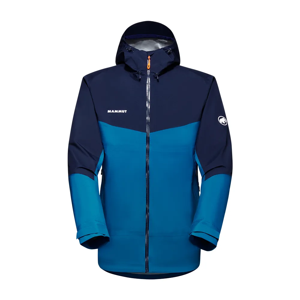 【Mammut 長毛象】Convey Tour HS Hooded Jacket AF GTX防水連帽外套 深冰藍/海洋藍 男款 #1010-28451