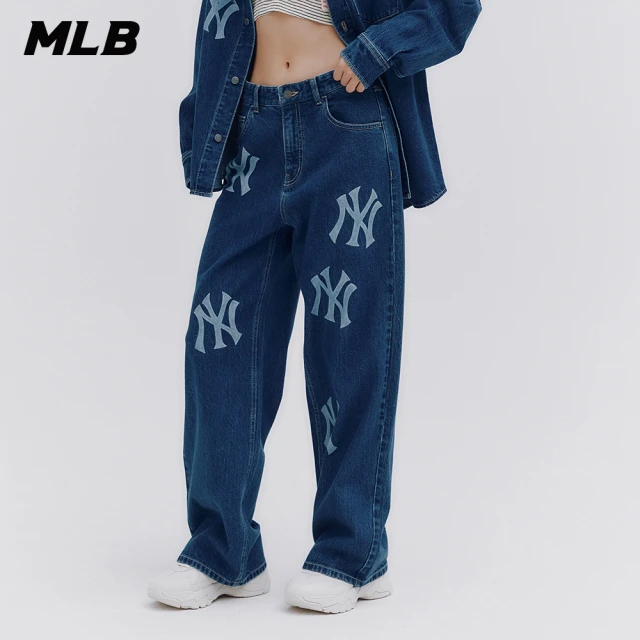 MLB 女版丹寧牛仔褲 紐約洋基隊(3FDPB0334-50INS)