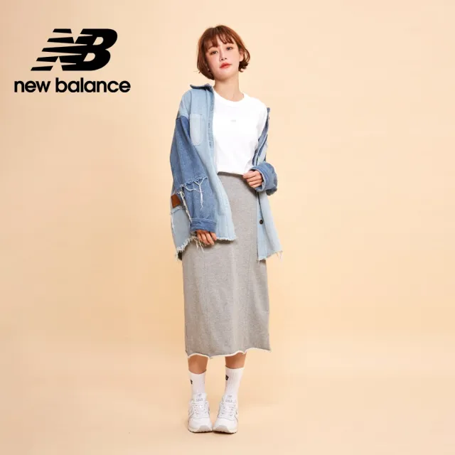 【NEW BALANCE】NB 寬鬆圓領刺繡LOGO短袖上衣_女裝_白色_AWT33510WT(亞版 版型正常)
