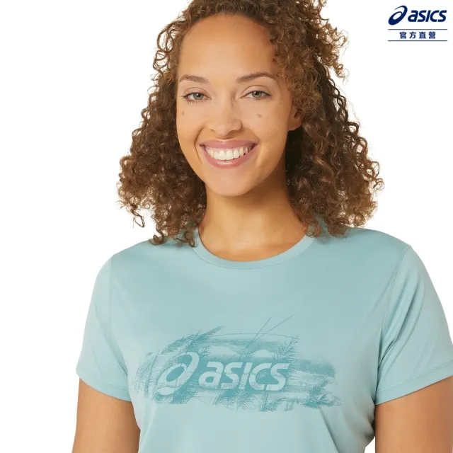 【asics 亞瑟士】NAGINO 女 短袖上衣 女款 NAGINO 跑步 上衣(2012C856-400)