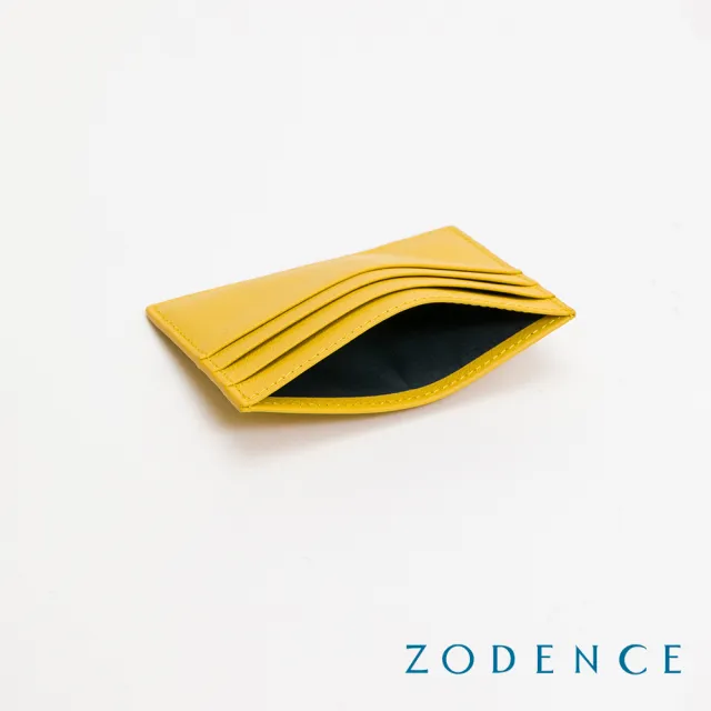 【ZODENCE 佐登司】LIZ進口牛皮輕薄卡片夾(黃)