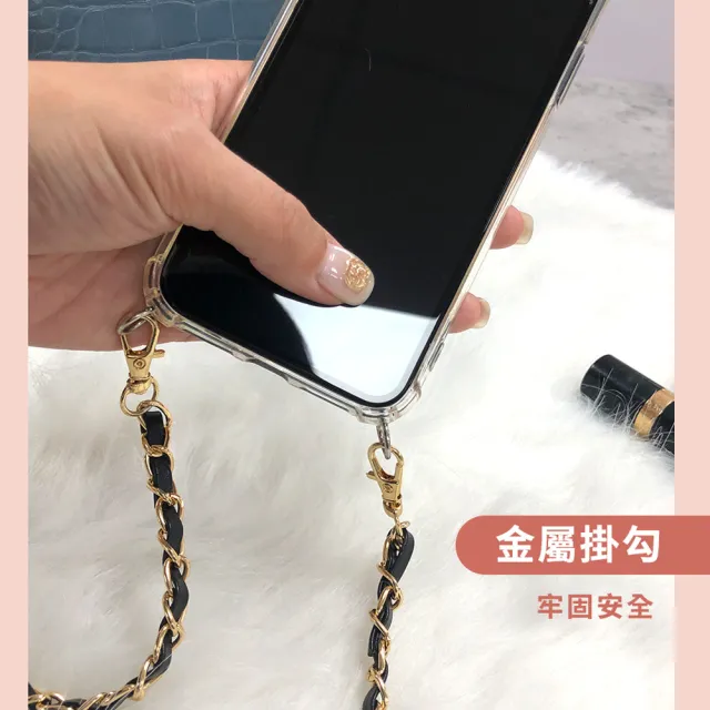 【Timo】iPhone 15 6.1吋 附釦四角防摔透明手機殼(送多用途斜背頸掛背帶繩)