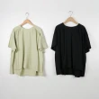 【MASTINA】透氣寬鬆短袖襯衫(黑 綠)