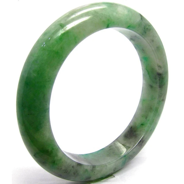小樂珠寶 翡翠手鐲紫羅蘭灑綠花天然A貨(手圍18.1號 內徑