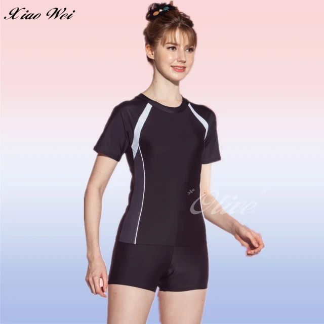 小薇的店 泳之美時尚二件式短袖泳裝(NO.282508)折扣