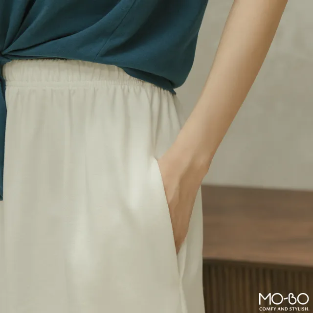 【MO-BO】MIT清爽抗菌簡約鬆緊長裙