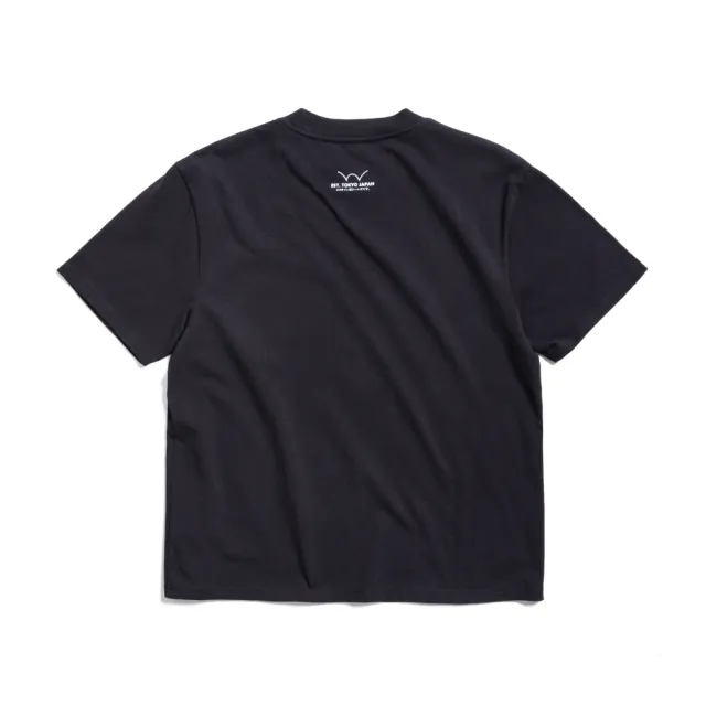 【EDWIN】男裝 寬版口袋小夾標短袖T恤(黑色)