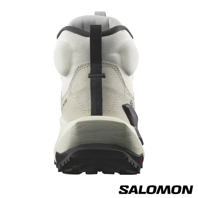 【salomon官方直營】女 ELIXIR Goretex 中筒登山鞋(香草白/幻灰/金屬灰)