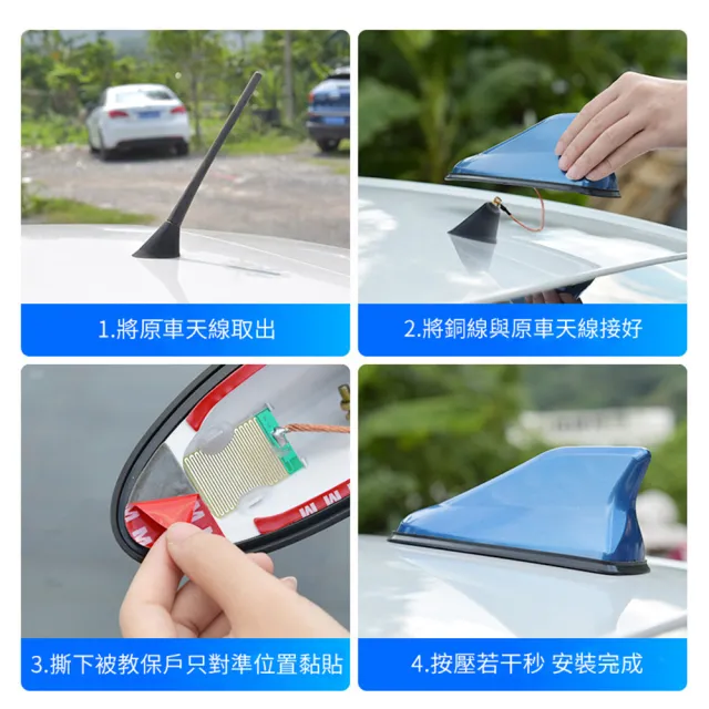 【勝利者】ABS烤漆 碳纖維 車頂鯊魚鰭裝飾車用天線 收音機天線
