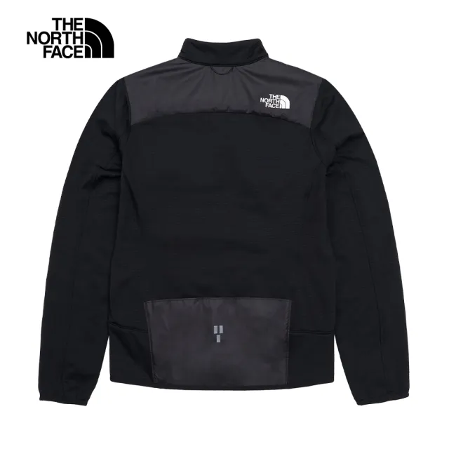 【The North Face 官方旗艦】北面女款黑色WindWall防風保暖休閒立領鋪棉外套｜83SNJK3