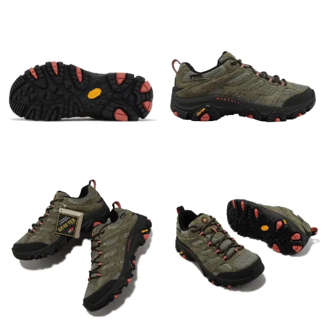 【MERRELL】登山鞋 Moab 3 GTX 女鞋 綠 黑 防水 黃金大底 越野 郊山 戶外(ML036322W)