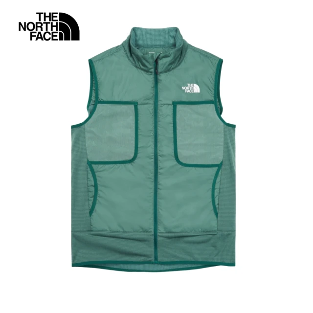 The North Face 北面男款綠色吸濕透氣休閒長袖上