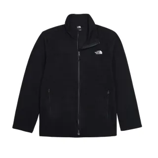 【The North Face 官方旗艦】北面男款黑色保暖舒適休閒立領抓絨外套｜88R8JK3