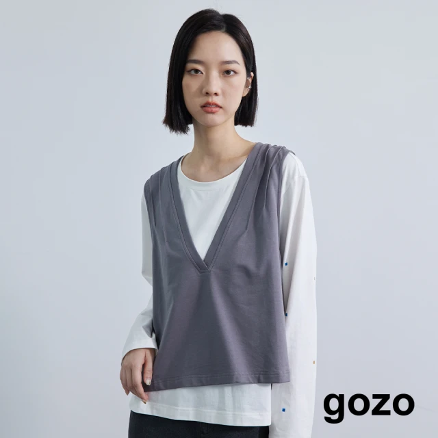 gozogozo gozo三次方立體肩線背心(兩色)
