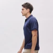 【NAUTICA】男裝 低調LOGO壓紋短袖POLO衫(深藍)
