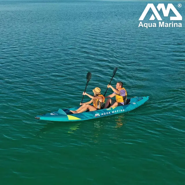 【Aqua marina】充氣雙人獨木舟-全能型 STEAM ST-412(KAYAK 皮艇 皮划艇 水上活動)