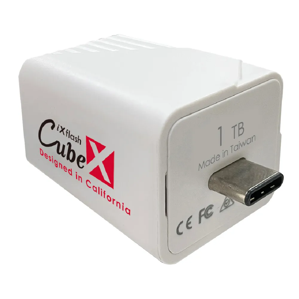 【PIODATA】iXflash Cube 備份酷寶 Type-C 1TB備份豆腐頭(充電即備份)